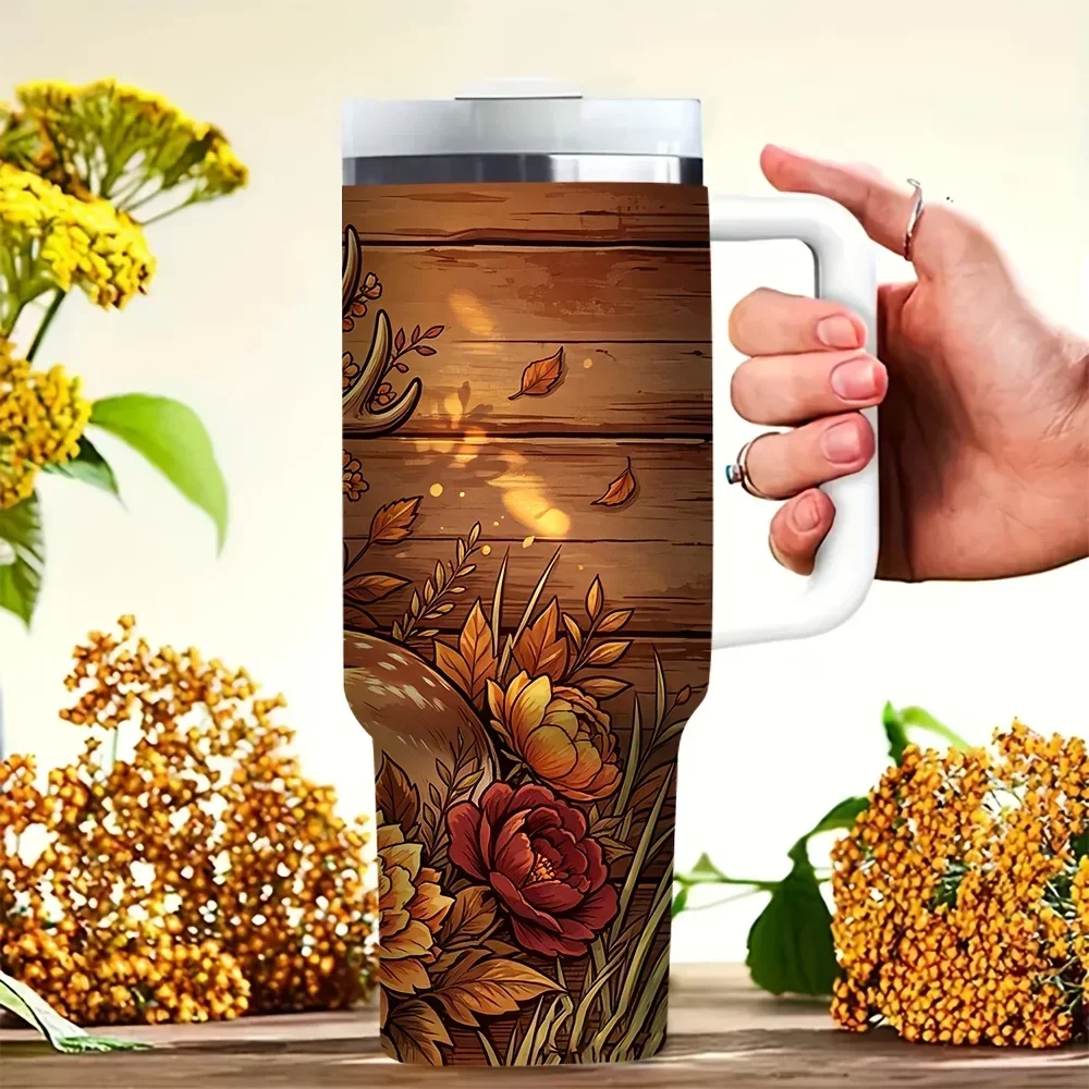 40Oz Tumbler with Handle, Beau - Hunting Outdoor Background recension och pris