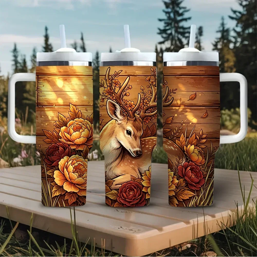 40Oz Tumbler with Handle, Beau - Hunting Outdoor Background recension och pris
