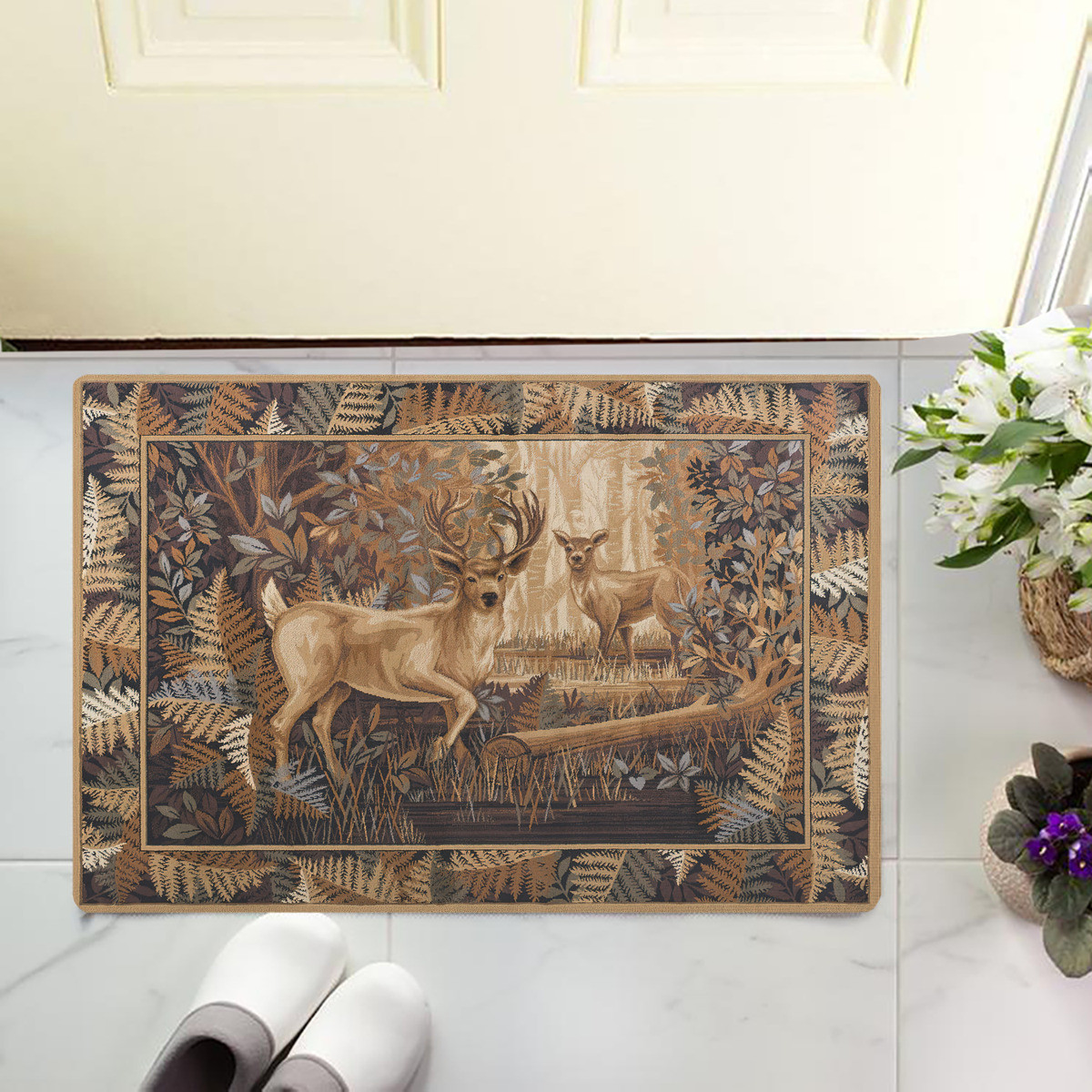 Hunting Deer Royal Vintige Fla - Hunting Outdoor Rug recension och pris