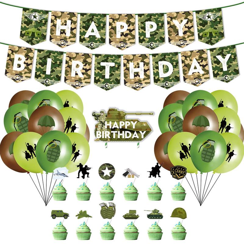 Camouflage Birthday Decoration - Hunting Outdoor Boys recension och pris