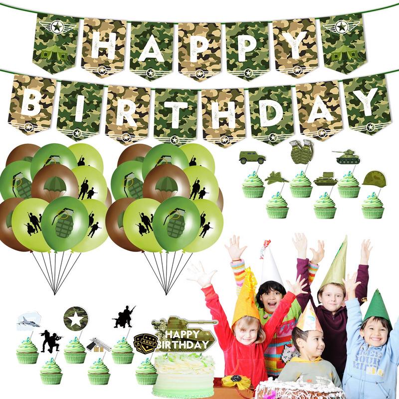 Camouflage Birthday Decoration - Hunting Outdoor Boys recension och pris