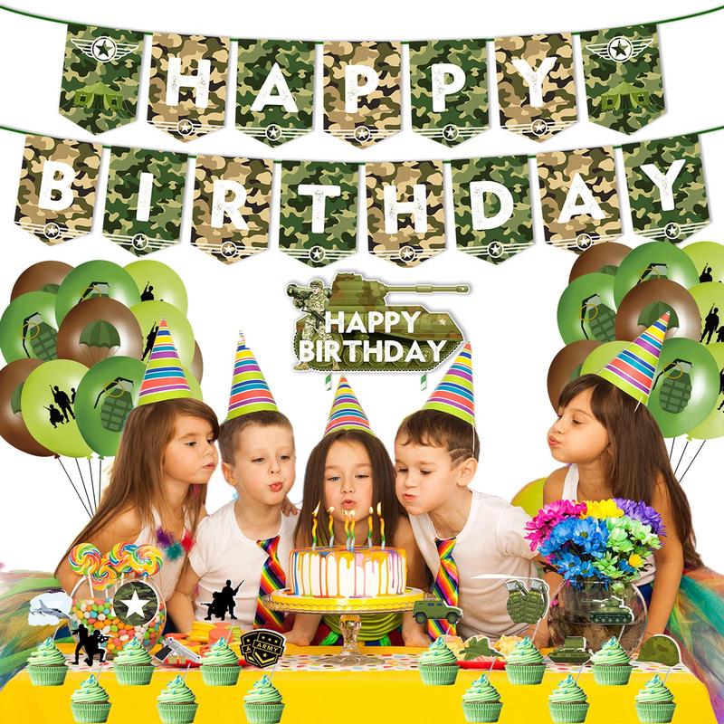 Camouflage Birthday Decoration - Hunting Outdoor Boys recension och pris
