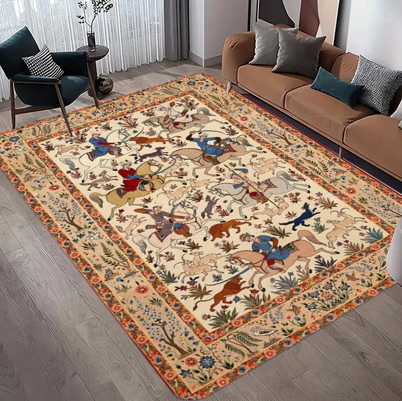 Vintage Persian Hunting Floral - Hunting Outdoor Rug recension och pris