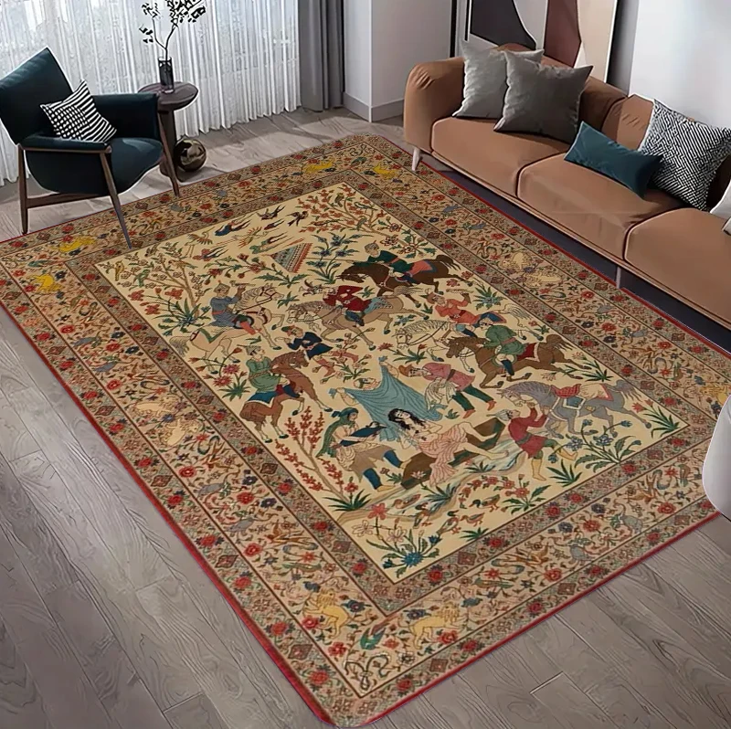 Vintage Persian Hunting Floral - Hunting Outdoor Rug recension och pris