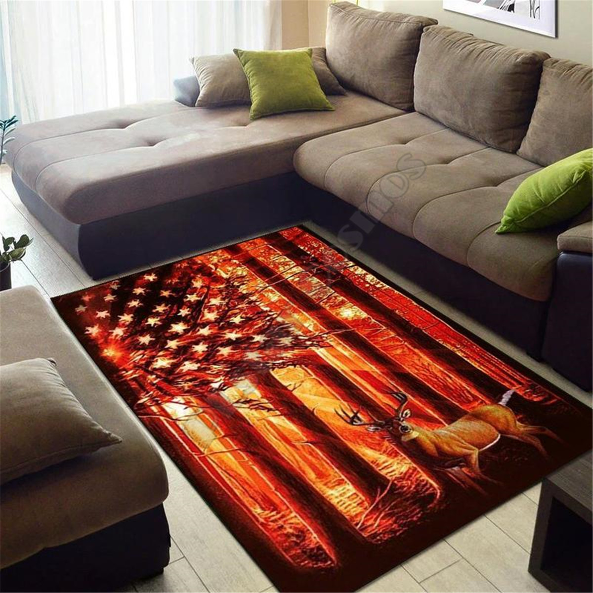 Deer Hunting Area Rug 3d print - Hunting Outdoor Rug recension och pris